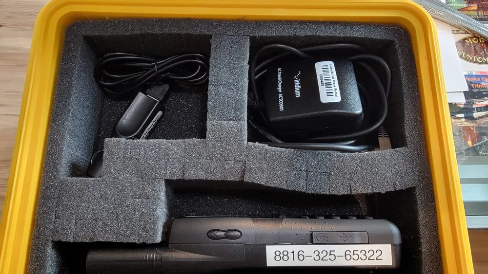 Sat phone rental kit in a rugged case